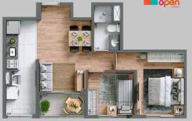Apartamento com 2 Quartos à Venda, 46 m² em Jardim Marajoara - São Paulo