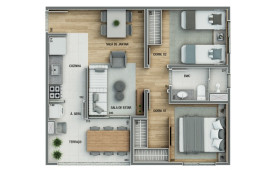Imóvel com 3 Quartos à Venda, 55 m² em Jardim Nossa Senhora Da Penha - Hortolândia