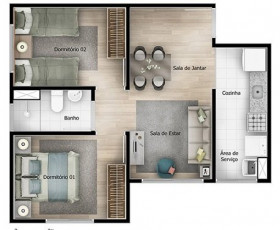 Apartamento com 2 Quartos à Venda, 42 m² em Bonsucesso - Guarulhos