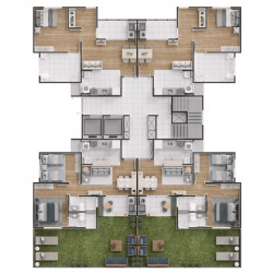 Apartamento com 2 Quartos à Venda, 55 m² em Jardim Do Bosque - Hortolândia