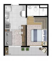 Apartamento com 1 Quarto à Venda, 34 m² em Vila Romana - São Paulo