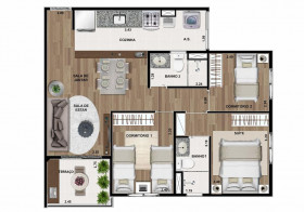 Apartamento com 2 Quartos à Venda, 56 m² em Belenzinho - São Paulo