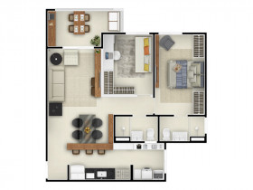 Apartamento com 1 Quarto à Venda, 51 m² em Eloy Chaves - Jundiaí