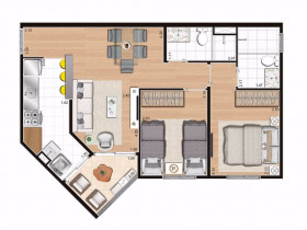 Apartamento com 2 Quartos à Venda, 55 m² em Brás - São Paulo