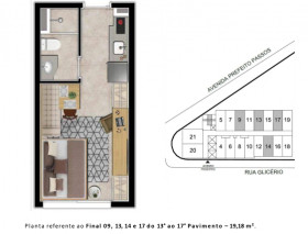 Studio com 1 Quarto à Venda, 19 m² em Liberdade - São Paulo
