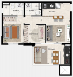 Apartamento com 2 Quartos à Venda, 56 m² em Picanco - Guarulhos
