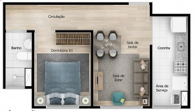 Apartamento com 2 Quartos à Venda, 42 m² em Bonsucesso - Guarulhos