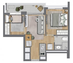 Apartamento com 2 Quartos à Venda, 42 m² em Butantã - São Paulo