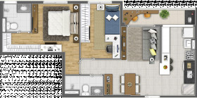 Apartamento com 2 Quartos à Venda, 60 m² em Jardim Das Belezas - Carapicuíba