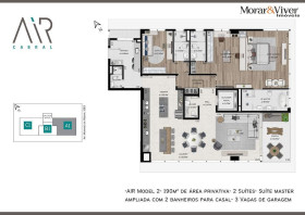 Apartamento com 3 Quartos à Venda, 190 m² em Cabral - Curitiba