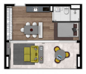 Studio com 1 Quarto à Venda, 57 m² em Itaim Bibi - São Paulo