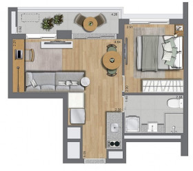 Apartamento com 2 Quartos à Venda, 42 m² em Butantã - São Paulo