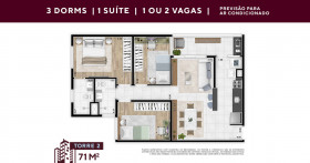 Apartamento com 2 Quartos à Venda, 60 m² em Jardim Do Lago - Jundiaí