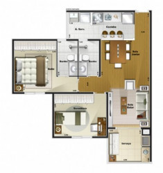 Apartamento com 2 Quartos à Venda, 58 m² em Vila Gonçalves - São Bernardo Do Campo