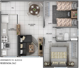 Imóvel com 2 Quartos à Venda, 46 m² em Parque Duque - Duque De Caxias