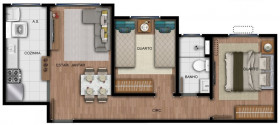 Apartamento com 1 Quarto à Venda, 36 m² em Jardim City - Guarulhos