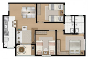Apartamento com 2 Quartos à Venda, 55 m² em Vila Conceição - Diadema