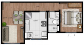 Apartamento com 2 Quartos à Venda, 43 m² em Jardim City - Guarulhos