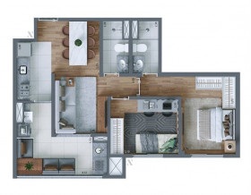 Apartamento com 2 Quartos à Venda, 59 m² em Pari - São Paulo