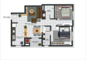 Apartamento com 2 Quartos à Venda, 90 m² em Nossa Senhora De Fátima - Santa Maria