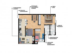 Apartamento com 2 Quartos à Venda, 64 m² em Vila Curuçá - Santo André