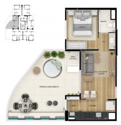 Apartamento com 2 Quartos à Venda, 45 m² em Taquaral - Campinas
