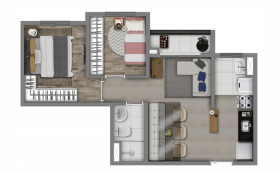 Apartamento com 2 Quartos à Venda, 40 m² em Itaquera - São Paulo