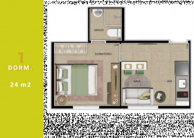 Apartamento com 1 Quarto à Venda, 24 m² em Barra Funda - São Paulo