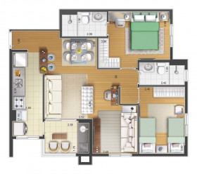Apartamento com 2 Quartos à Venda, 59 m² em Santa Paula - São Caetano Do Sul