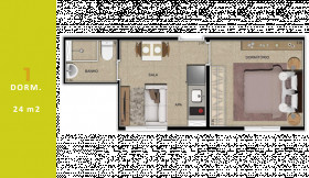 Apartamento com 1 Quarto à Venda, 24 m² em Barra Funda - São Paulo