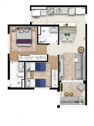 Apartamento com 2 Quartos à Venda, 59 m² em Vila Leopoldina - São Paulo