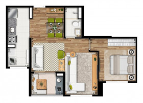 Apartamento com 2 Quartos à Venda, 49 m² em Morumbi - São Paulo
