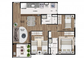 Apartamento com 2 Quartos à Venda, 56 m² em Catumbi - São Paulo