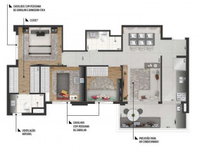 Apartamento com 2 Quartos à Venda, 52 m² em Moema - São Paulo