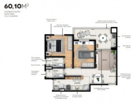 Apartamento com 2 Quartos à Venda, 54 m²em Centro - São Bernardo do Campo
