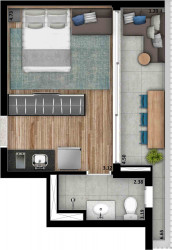 Apartamento à Venda, 26 m² em Perdizes - São Paulo