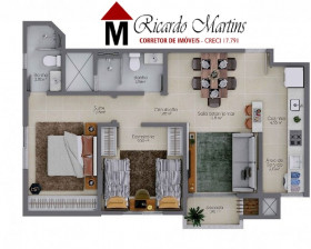 Apartamento com 2 Quartos à Venda, 59 m² em São Cristóvão - Criciúma