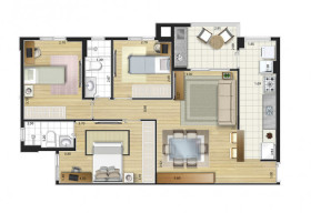 Apartamento com 3 Quartos à Venda,  em Centro - São Caetano do Sul