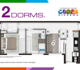Apartamento com 2 Quartos à Venda, 45 m² em Piraporinha - Diadema