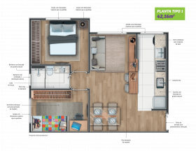 Apartamento com 2 Quartos à Venda, 39 m² em Santa Maria - Santo André