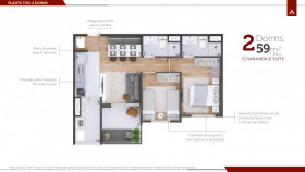 Apartamento com 2 Quartos à Venda, 59 m² em Parque São Domingos - São Paulo