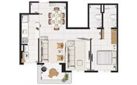 Apartamento com 2 Quartos à Venda, 63 m² em Marapé - Santos