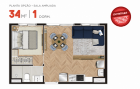 Apartamento com 2 Quartos à Venda, 34 m² em Tatuapé - São Paulo