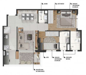 Apartamento com 2 Quartos à Venda, 52 m² em Moema - São Paulo