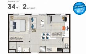 Apartamento com 2 Quartos à Venda, 34 m² em Parada Inglesa - São Paulo