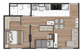Apartamento com 2 Quartos à Venda, 40 m² em Jardim Regina - São Paulo