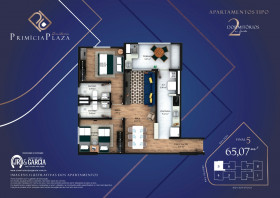 Apartamento com 2 Quartos à Venda, 65 m² em Guilhermina - Praia Grande