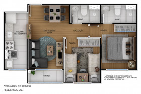 Apartamento com 2 Quartos à Venda, 46 m² em Parque Beira Mar - Duque De Caxias