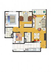 Apartamento com 3 Quartos à Venda, 68 m² em Colina Verde (jordanésia) - Cajamar