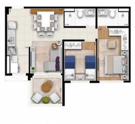 Apartamento com 2 Quartos à Venda, 59 m² em Vila Leopoldina - São Paulo